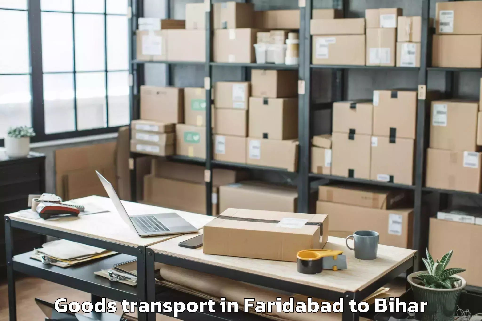 Expert Faridabad to Fulwariya Goods Transport